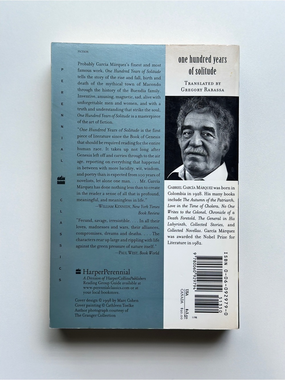 One Hundred Years of Solitude by Gabriel Garcia Marquez |Fiction| FREE W/ PURCH - Picture 2 of 12